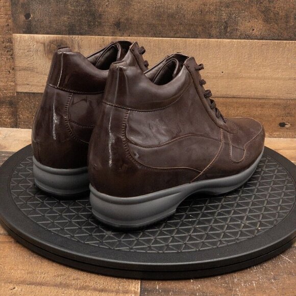 CALTO INVISIBLE HEIGHT MENS BOOTS BROWN ANKLE LACE UP HIDDEN HEEL SIZE 11.5 - Picture 8 of 9